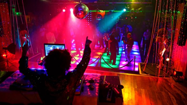 Image of DJ and Disco Dance Floor