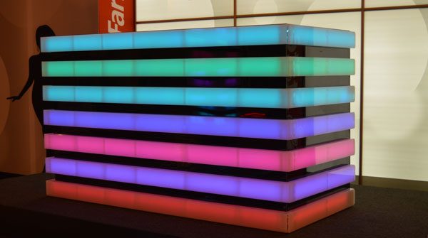 Custom LED Lighted DMX Controllable DJ Booth Image